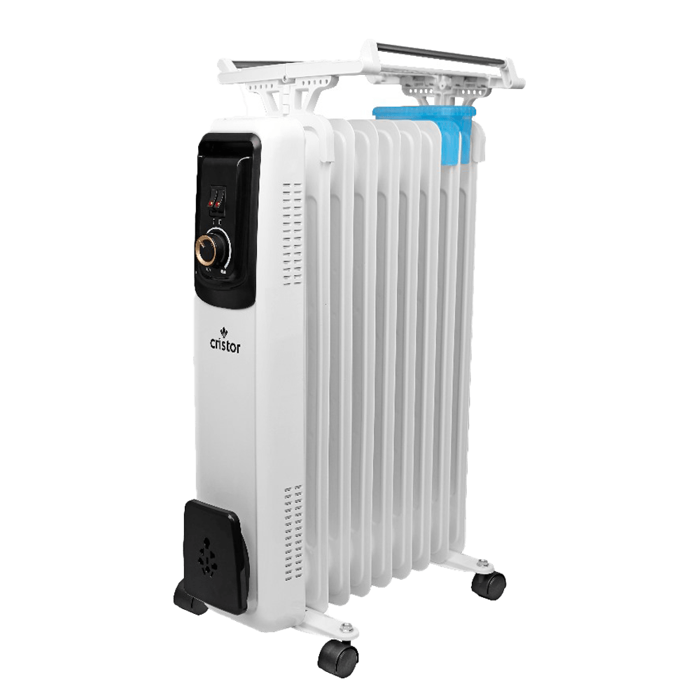 Radiateur Bain d’huile CRISTOR – 9 éléments – 2000W-noir et blanc