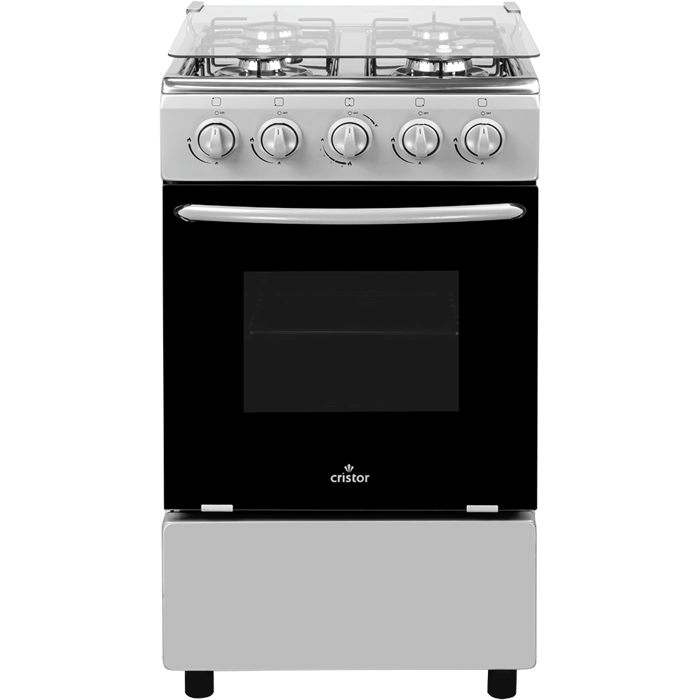 Cuisinière CRISTOR ECO – 4 Feux – 50 Cm – Grise