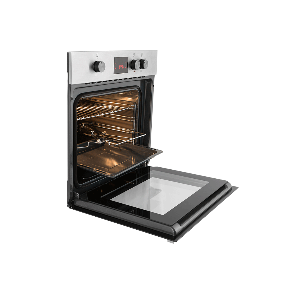 Four Encastrable CRISTOR FIAMO3 Gaz Elec – 60 Cm – Ventilé – Catalyseur – Afficheur – Inox