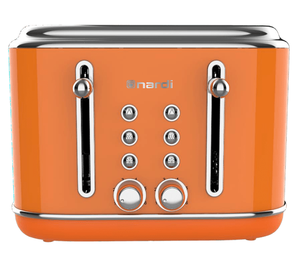 Grille pain – Rétro – 4 Tranches – 2300 W – Orange + Argent