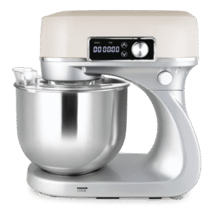 Pétrin NARDI MAESTRO PASTA Mono Fonction Double Crochet Afficheur Numérique-800W-5,5L-Blanc_Crème-Inox