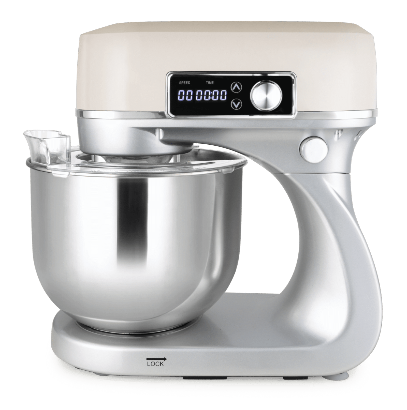 Pétrin NARDI MAESTRO PASTA Mono Fonction Double Crochet Afficheur Numérique-800W-5,5L-Blanc_Crème-Inox