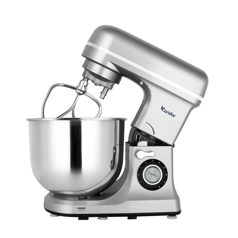 Pétrin CONDOR POWER MIX – Double Crochet -1600W- 8L-Silver