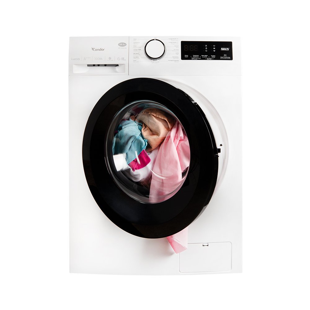 Machine à laver CONDOR LUCA Frontal -10,5kg -Inverter- 1400 tr/min – Blanche