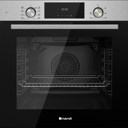 Four Encastrable NARDI Gaz-Gaz – 60 Cm – Ventilé – Catalyseur – Afficheur – Inox